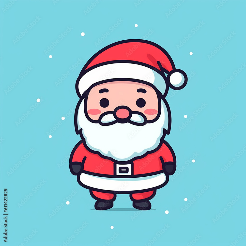 logo cartoon, cute santa claus cartoon character logo, santa claus symbol logo cartoon, cute santa claus cartoon character logo, santa claus symbol