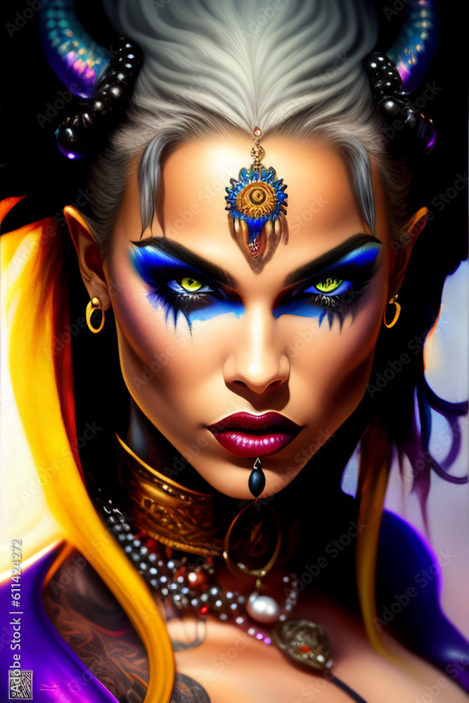 portrait of a woman with mask