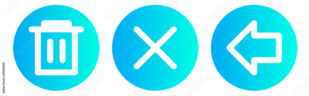 delete icon set, transcan cross and left arrow delet icon delete icon set, transcan cross and left arrow delet icon