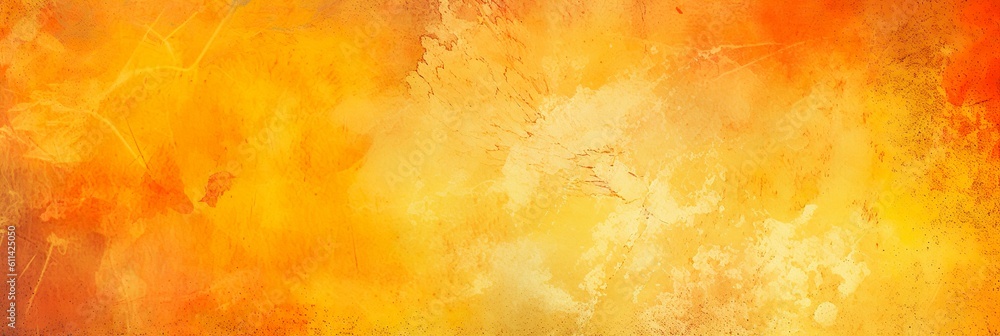 Orange und gelber Hintergrund im Grunge-Stil. Hintergrund für Weihnachtskarten. (Generative AI)