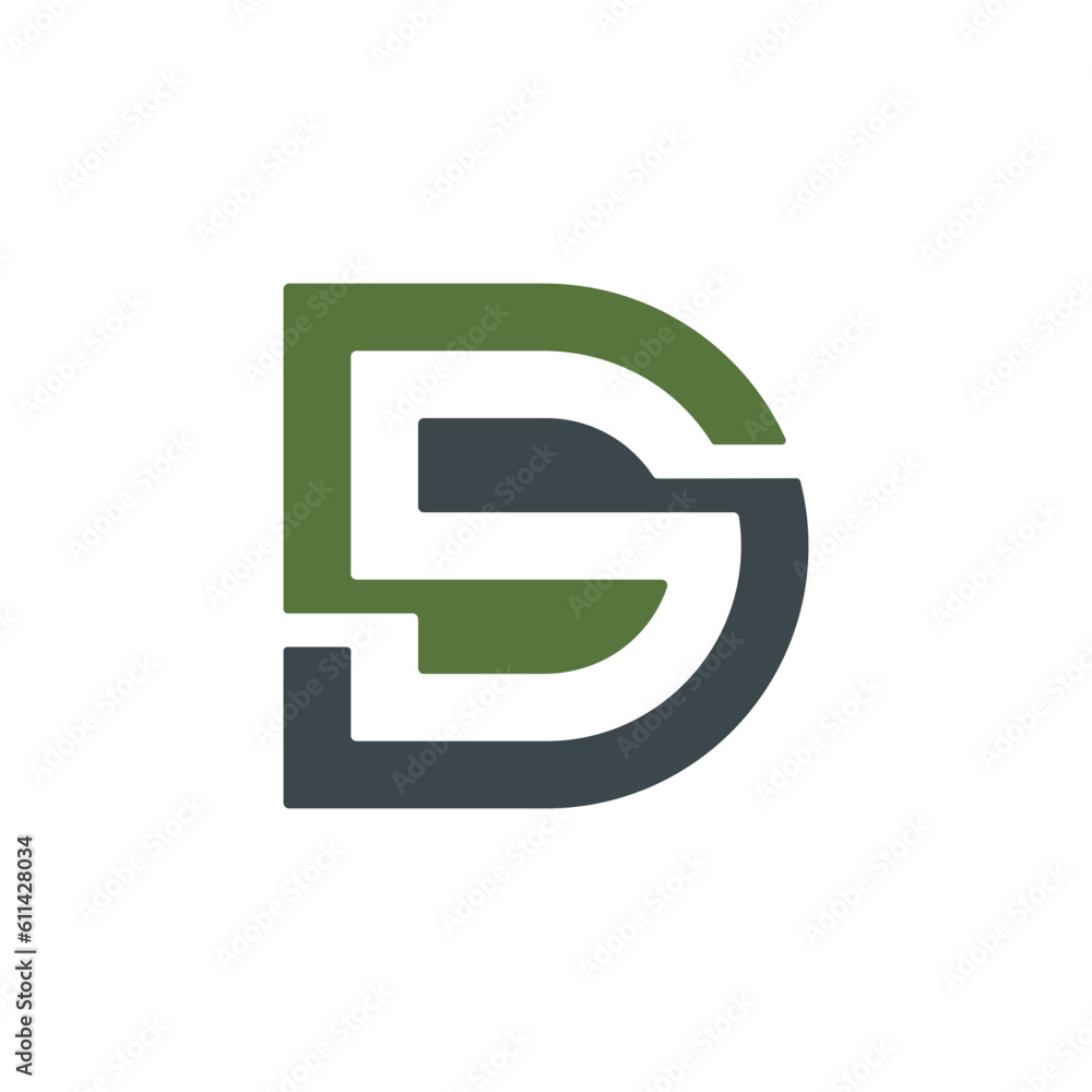 SD letter logo 