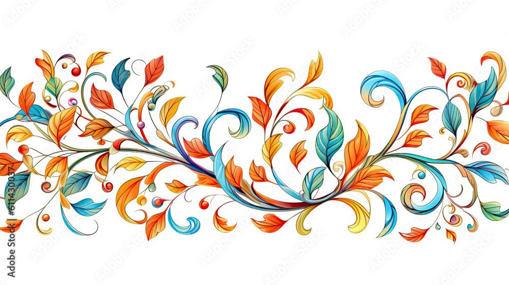 decorative border of intricate ornamental intertwining vines, generative ai decorative border of intricate ornamental intertwining vines, generative ai