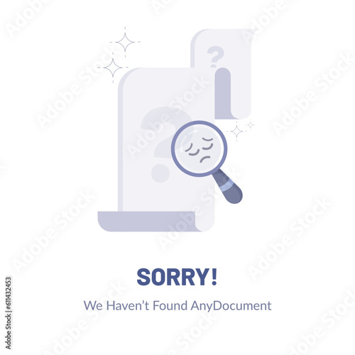 Empty State Ui Illustration No data Found search result empty
