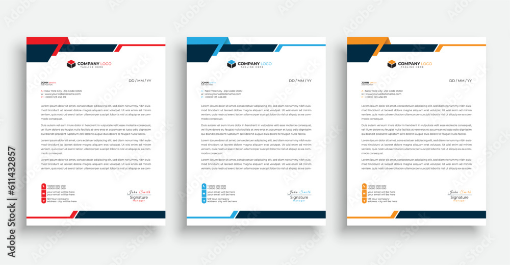 Free vector modern letterhead template design. Free vector modern letterhead template design.