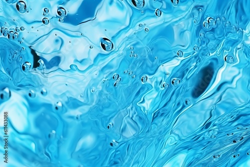 A blue background with a water droplet. Generative AI