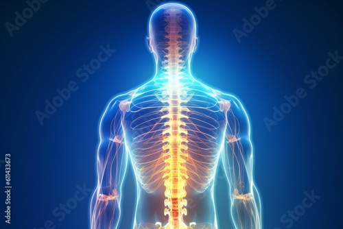 A diagram of a person's spine Generative AI