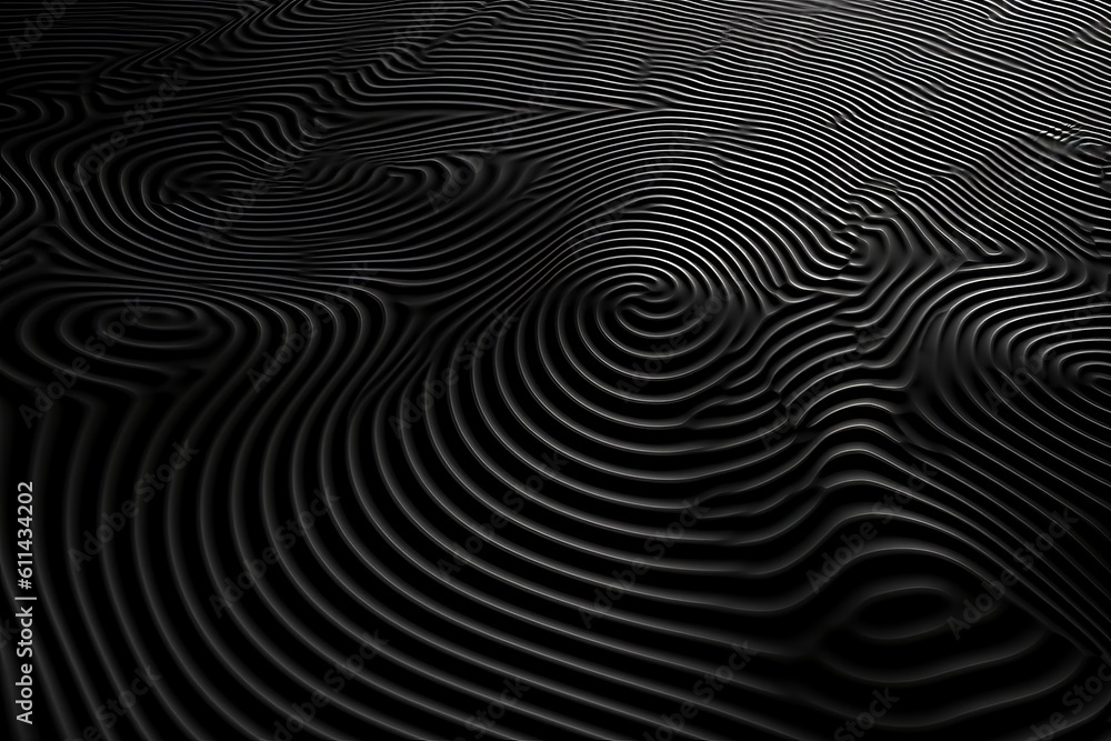 A black and white photo of a wavy pattern in the shape of a wave. Generative AI