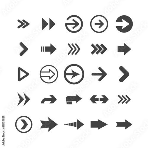 Arrow pictogram collection. Set of arrows.