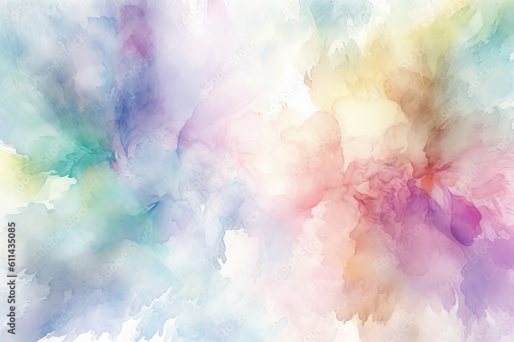 A colorful watercolor background with a white background. Generative AI