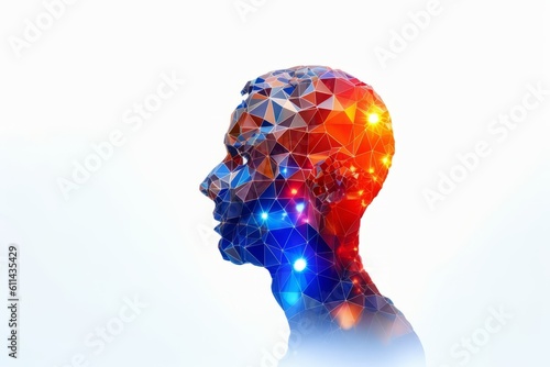 A graphic of a human head with the word mind on it Generative AI