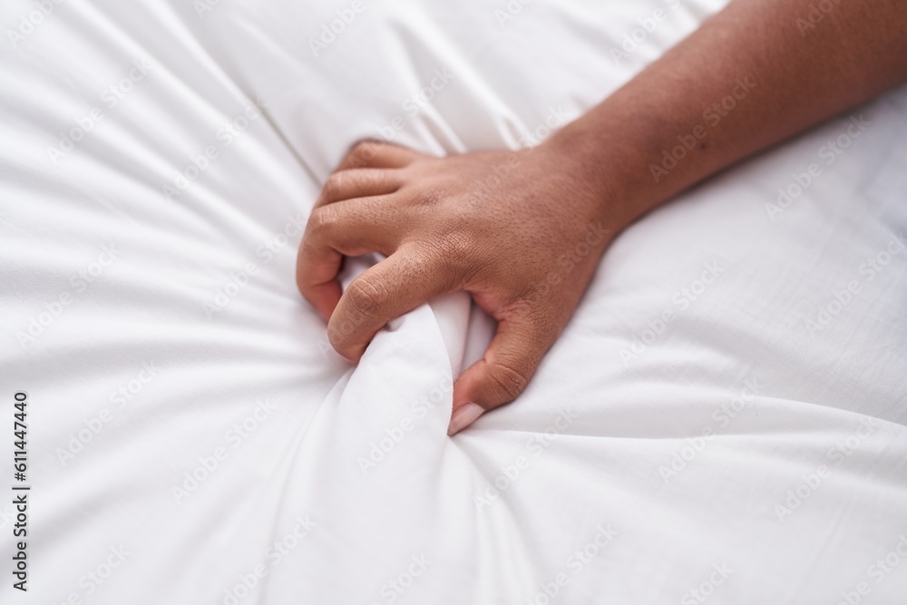 African american woman having orgasm on bed at bedroom African american woman having orgasm on bed at bedroom