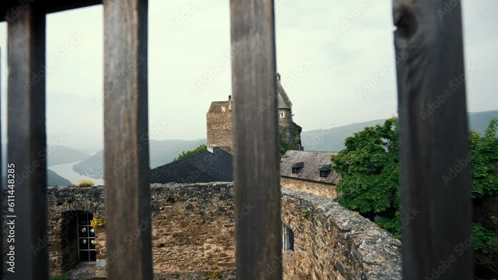 View of Aggstein Castle - Austria Aggstein , with a fantastic view of the World Cultural Heritage site of Wachau . View of Aggstein Castle - Austria Aggstein , with a fantastic view of the World Cultural Heritage site of Wachau .