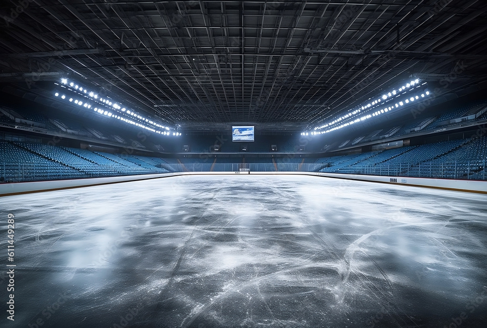 Hockey ice rink sport arena empty field - stadium