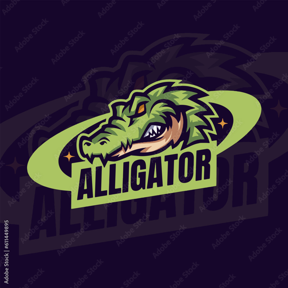 Alligator Vector Art, Illustration, Icon and Graphic