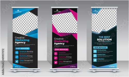 Corporate Business Agency Roll Up Banner Design photo