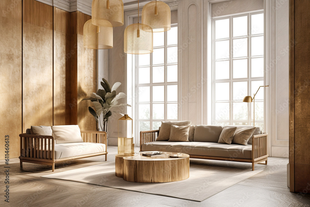 Rustic furniture in hollywood regency style interior design of modern ...