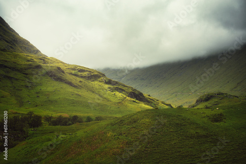 Mountain landscape in cloudy weather