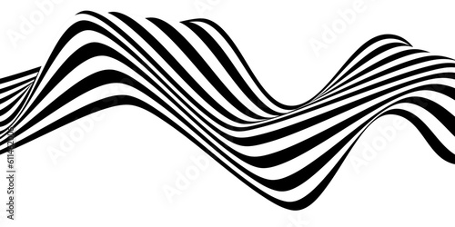 abstract black and white wave background