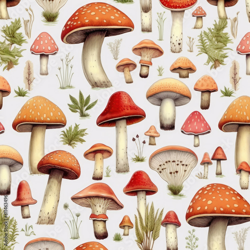 cartoon mushroom in the forest © STORYTELLER AI
