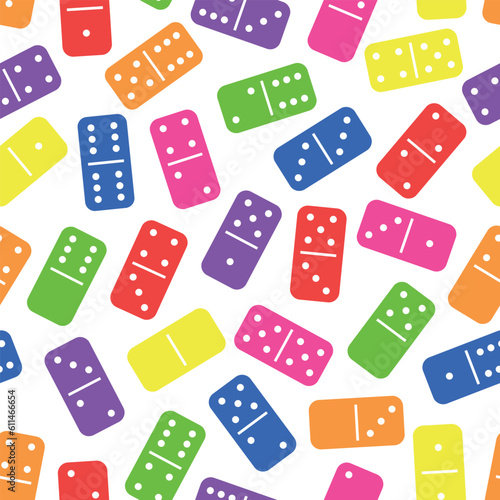 Pattern Domino - Messy Colored Dominoes in White Background