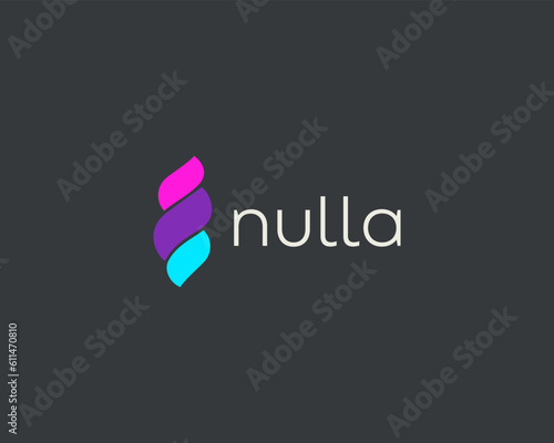 Abstract colorful flame fire logo. Creative shell conch sign. Vector illustration.