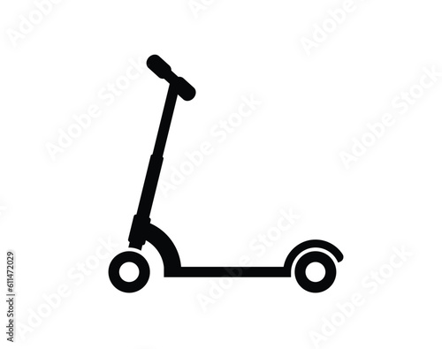 folding scooter silhouette simple icon