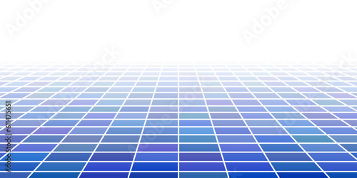 Abstract tiled background with perspective in blue colors