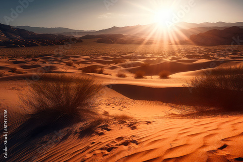 hot sun in the desert generative ai