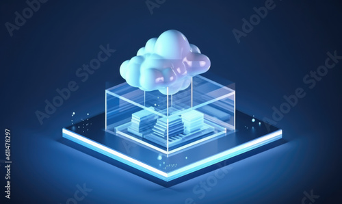Cloud computing service concept - connect to cloud