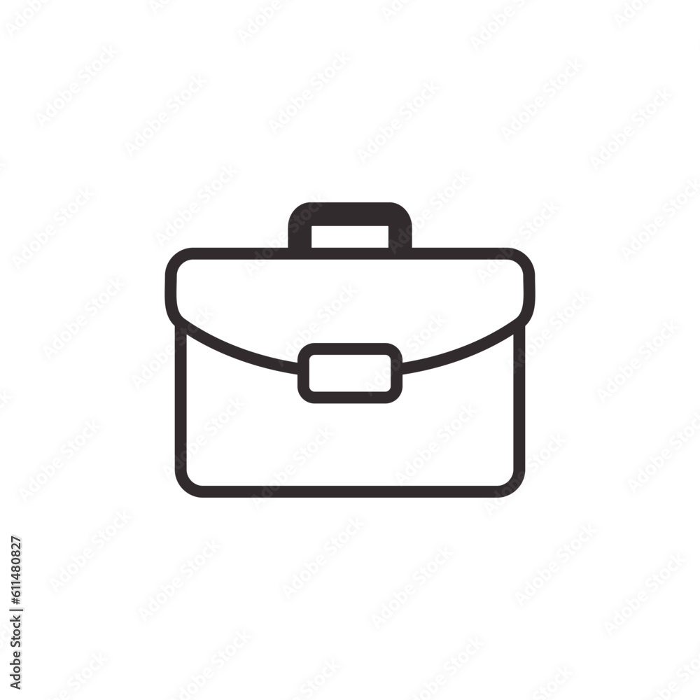 Briefcase vector icon. Bag Simple vector illustration for graphic and web design. Briefcase vector icon. Bag Simple vector illustration for graphic and web design.