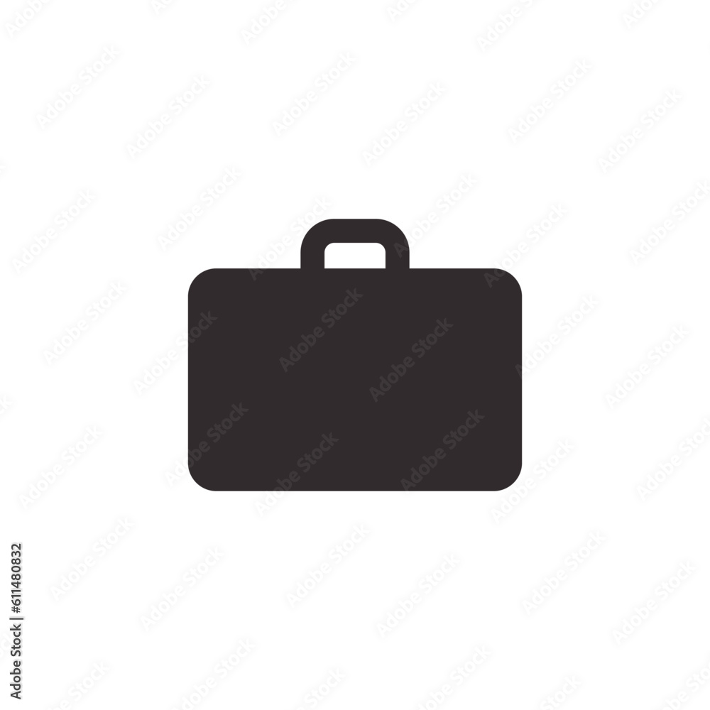 Briefcase vector icon. Bag Simple vector illustration for graphic and web design. Briefcase vector icon. Bag Simple vector illustration for graphic and web design.