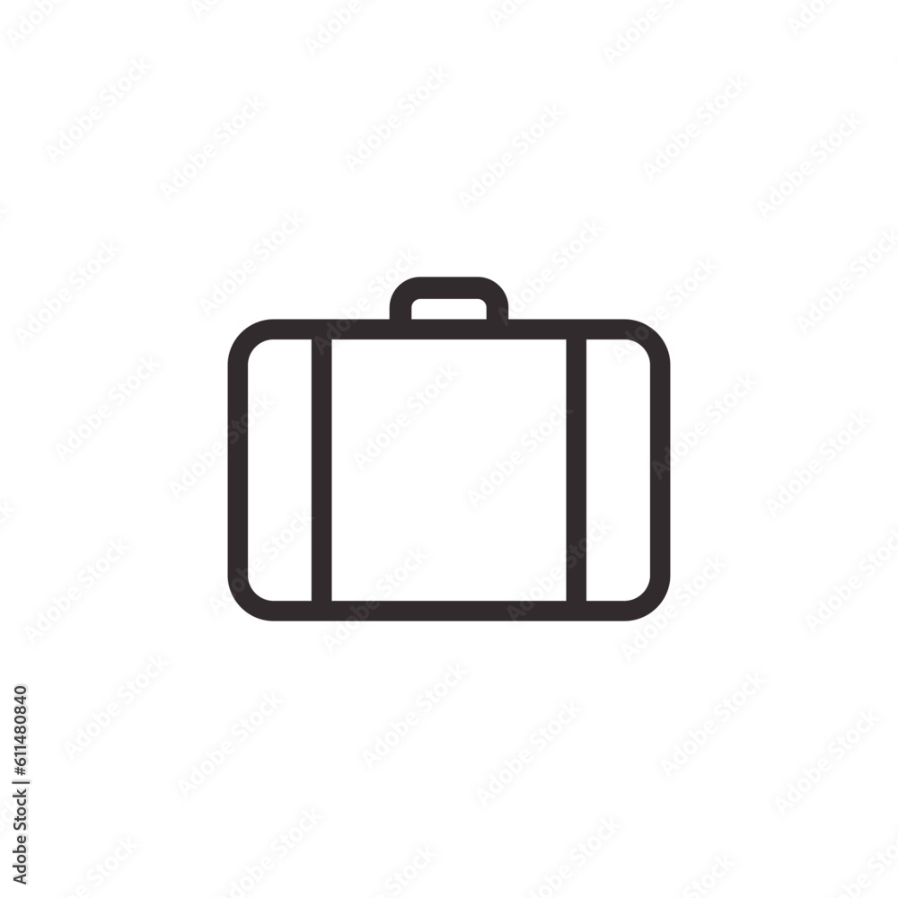 Briefcase vector icon. Bag Simple vector illustration for graphic and web design. Briefcase vector icon. Bag Simple vector illustration for graphic and web design.