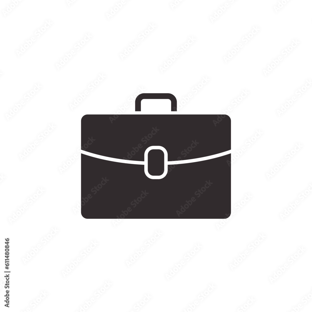 Briefcase vector icon. Bag Simple vector illustration for graphic and web design. Briefcase vector icon. Bag Simple vector illustration for graphic and web design.