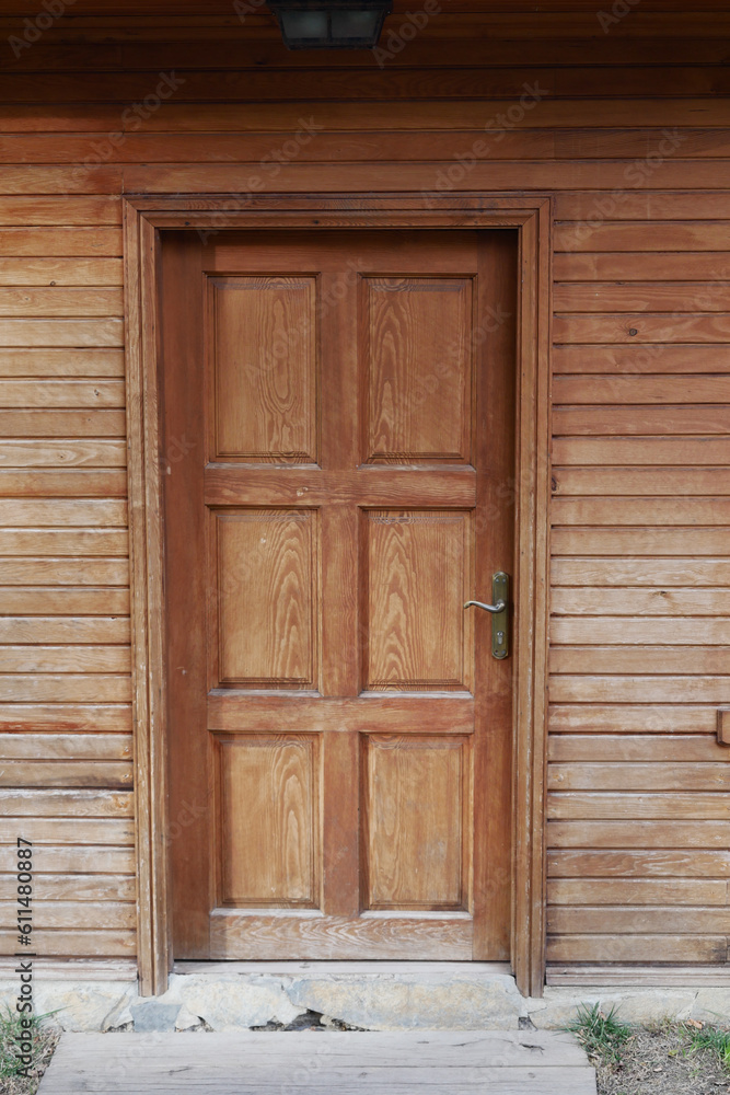 a brown wood old door in turkey a brown wood old door in turkey