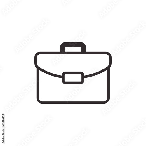 Briefcase vector icon. Bag Simple vector illustration for graphic and web design.