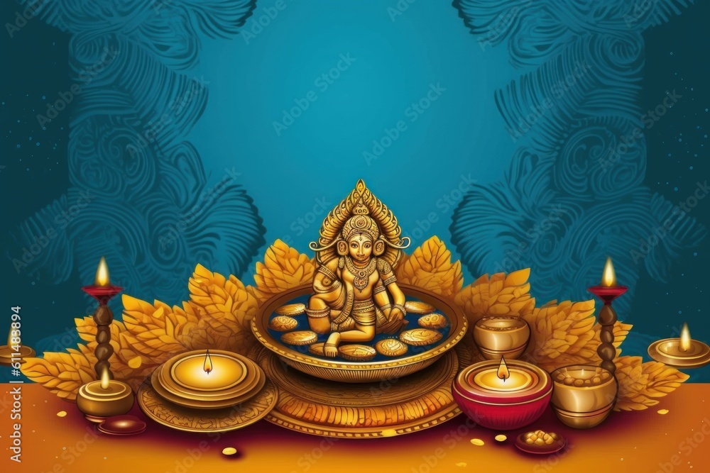 Obraz premium Traditional Sinhala and Hindu New Year background vector art illustration Sri Lankan Happy New Year. Generative AI
