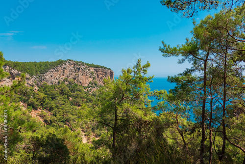 Beautiful view on coast near Kemer, Antalya, Turkey Kemer, Antalya, Mediterranean region, Turkey, Lycia.