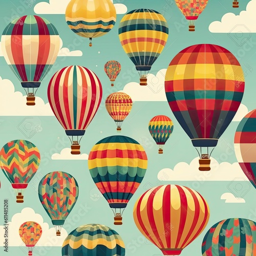 hot air balloons festival - generative AI