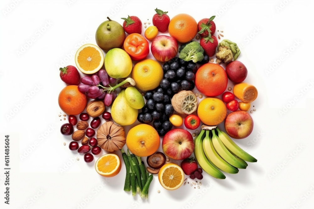 Centered Fruit on White Background Centered Fruit on White Background