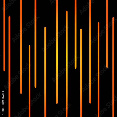 Abstract orange and yellow lines on black background