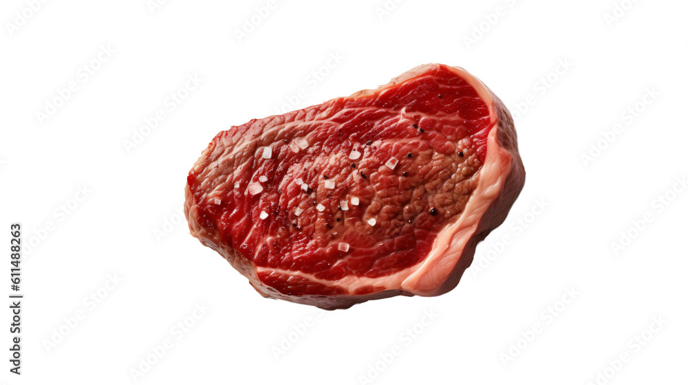 photo of a perfect steak with top view isolated against transparent background photo of a perfect steak with top view isolated against transparent background