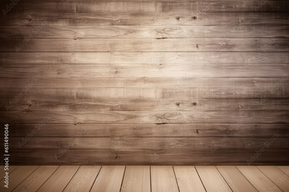 minimalist interior with a wooden floor and white wall. Generative AI minimalist interior with a wooden floor and white wall. Generative AI