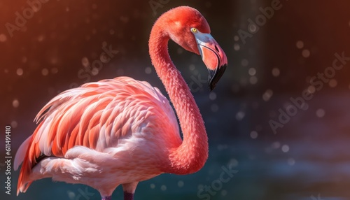 close up of a flamingo -Created using generative AI tools © Didar