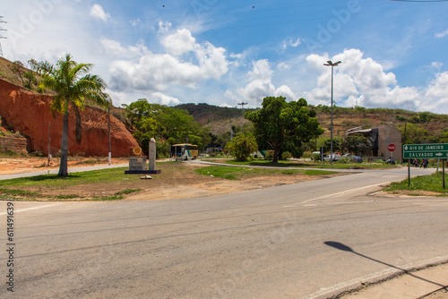 Clover entrance to Highway BR-418 Minas Bahia