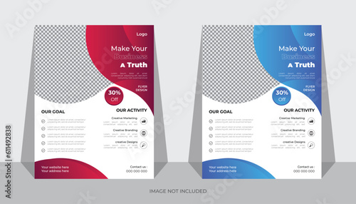 Modern corporate business flyer design layout .