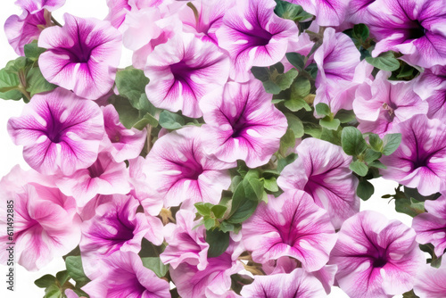 Petunias Tropical Garden Nature on White background, HD © ACE STEEL D