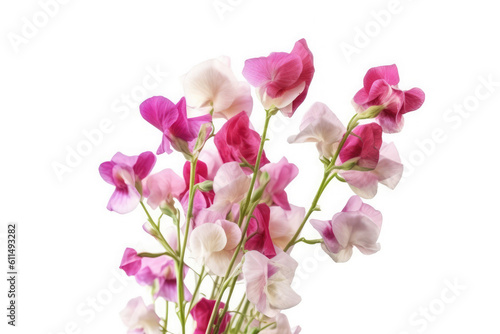 Sweet Pea Flower On White background, HD