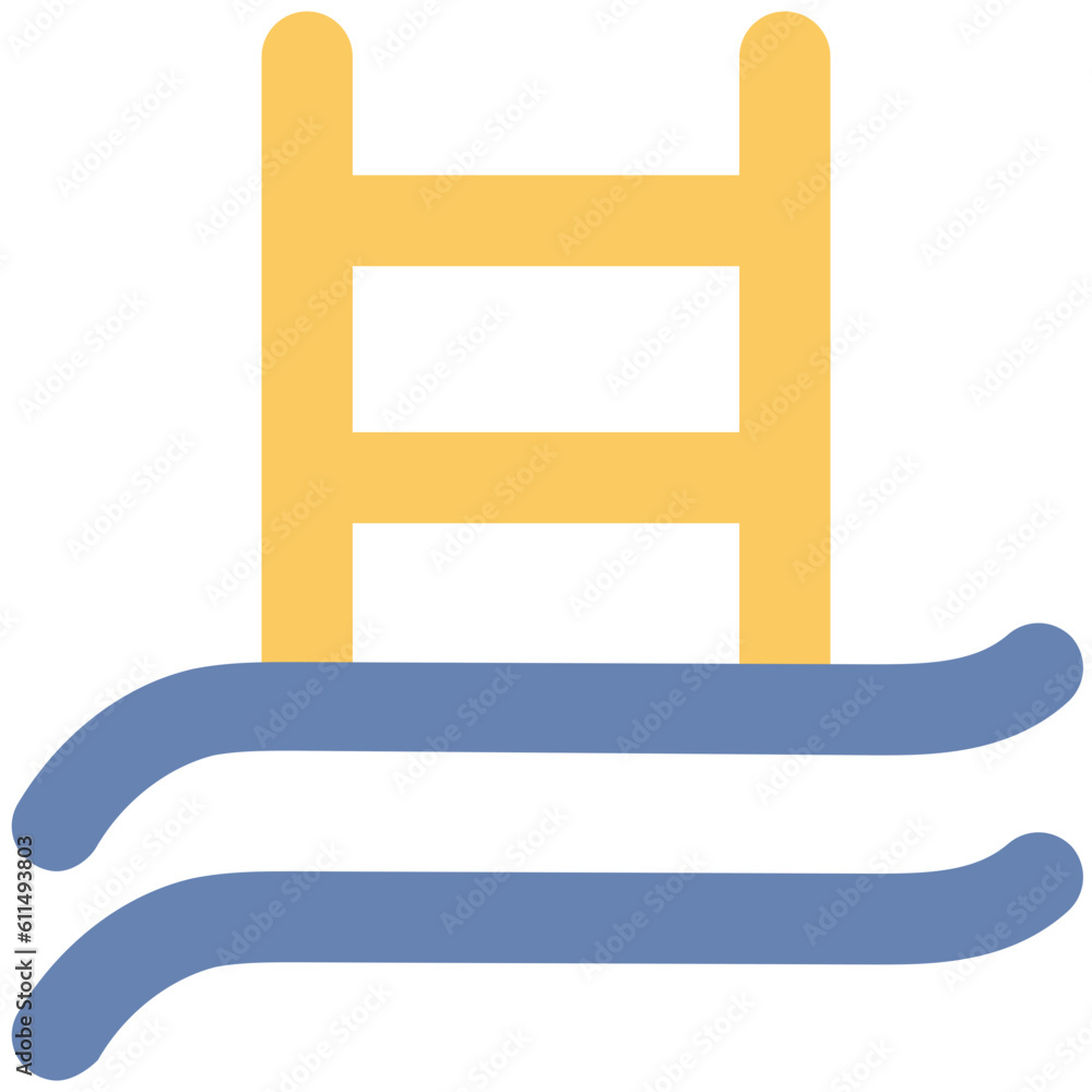 An icon of swimming pool is up for use An icon of swimming pool is up for use