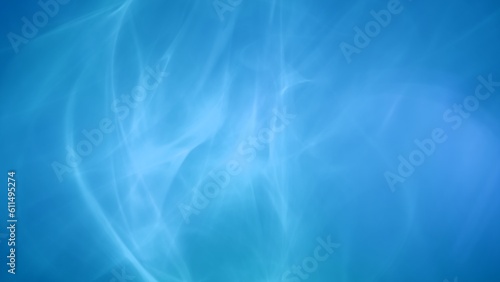 Blue abstract three-dimensional graphic smoke wave pattern shape banner background. 3D illustration design backdrop concept template for copy space and showcase in science and health care technology.