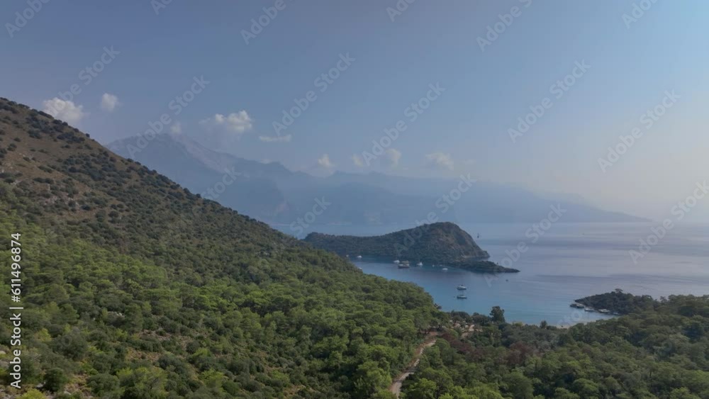 Landscapes Of The Unique Oludeniz Bay In Turkey, Aerial View Landscapes Of The Unique Oludeniz Bay In Turkey, Aerial View